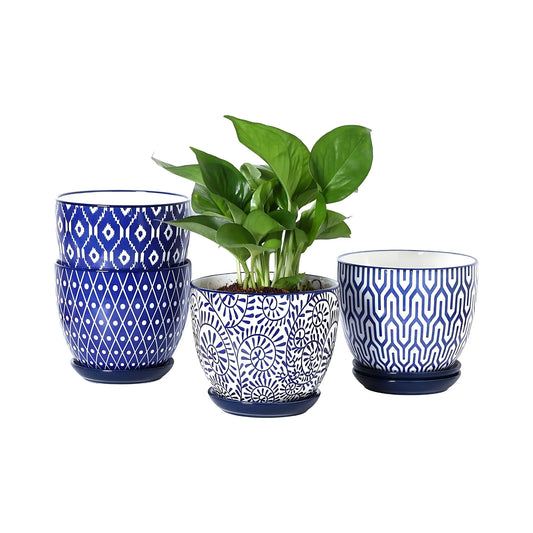 Selamica Ceramic Plant Pots Indoor Flower Pots Garden Planter Decor